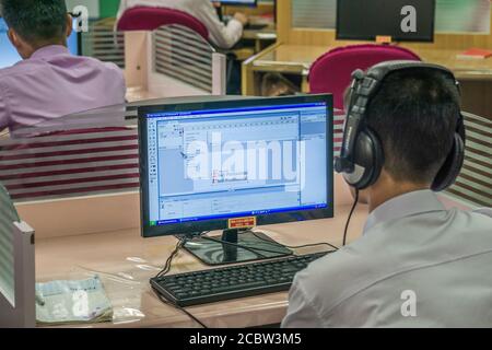 Ein Computerstudium im Mangyongdae Kinderpalast, Nordkorea Stockfoto