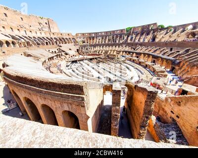 Der Blick auf die Arena im Kolosseum Stockfoto