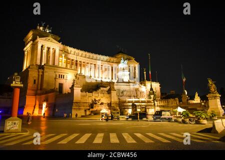 Piazza Venezia und das Denkmal Viktor Emanuel II Stockfoto