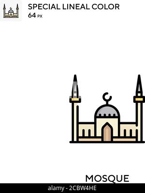 Moschee Spezielle lineare Farbe Vektor-Symbol. Moschee-Ikonen für Ihr Business-Projekt Stock Vektor