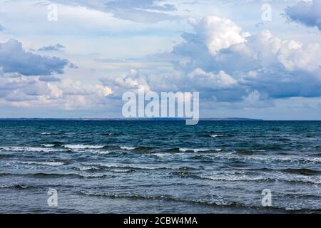 Meer; Strand; Himmel; Larnaka, Republik Zypern Stockfoto