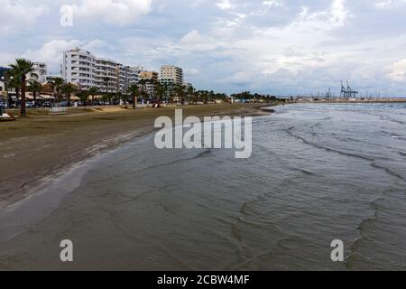 Strandpromenade, Hotels, Larnaka, Republik Zypern Stockfoto