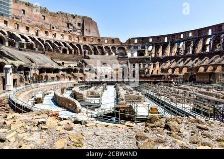 Der Blick auf die Arena im Kolosseum Stockfoto