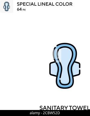 Sanitär-Handtuch Special Lineal Farbe Vektor-Symbol. Badetuch-Icons für Ihr Business-Projekt Stock Vektor