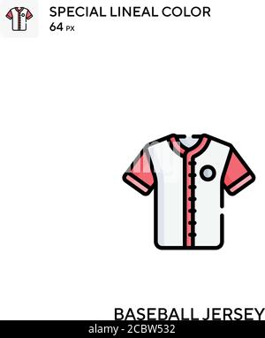 Baseball-Jersey Special Lineal Farbe Vektor-Symbol. Baseball Trikot Icons für Ihr Business-Projekt Stock Vektor