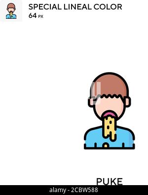 Puke Special Lineal Farbe Vektor-Symbol. Puke-Symbole für Ihr Geschäftsprojekt Stock Vektor