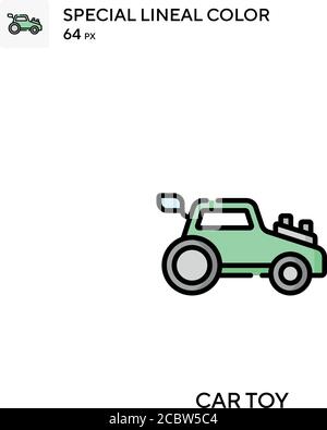 Auto Spielzeug Spezielle lineare Farbe Vektor-Symbol. Auto Spielzeug Symbole für Ihr Business-Projekt Stock Vektor