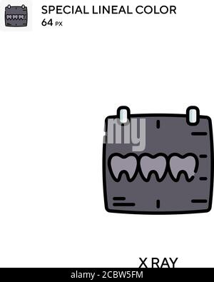 Röntgenspezial lineales Farbvektorsymbol. Röntgensymbole für Ihr Geschäftsprojekt Stock Vektor