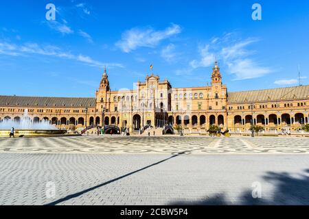 Plaza de España in Sevilla Stockfoto