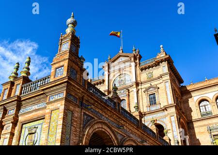 Plaza de España in Sevilla Stockfoto