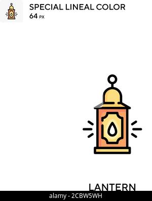 Laterne Spezielle lineare Farbe Vektor-Symbol. Laternen-Symbole für Ihr Geschäftsprojekt Stock Vektor