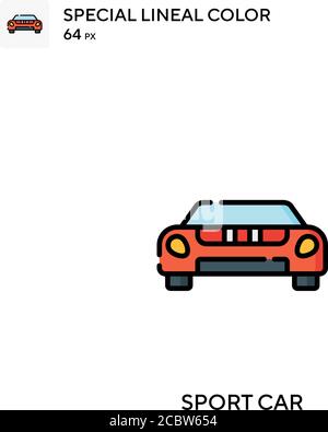 Sportwagen Special Lineal Farbe Vektor-Symbol. Sportwagen-Symbole für Ihr Business-Projekt Stock Vektor