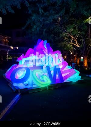 Light to Night Festival in Singapur Stockfoto