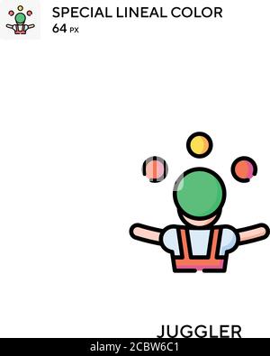 Jongler Spezielle lineare Farbe Vektor-Symbol. Jongler-Icons für Ihr Business-Projekt Stock Vektor