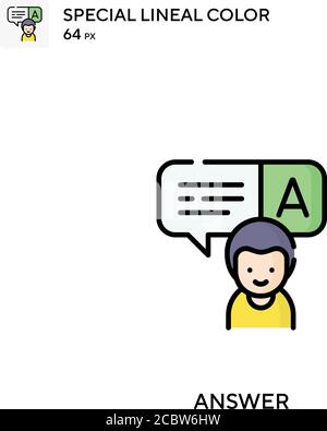 Antwort spezielles lineales Farbvektorsymbol. Antwortsymbole für Ihr Geschäftsprojekt Stock Vektor