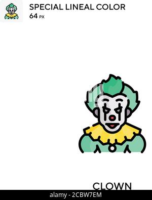 Clown Special Lineal Farbe Vektor-Symbol. Clown-Icons für Ihr Business-Projekt Stock Vektor