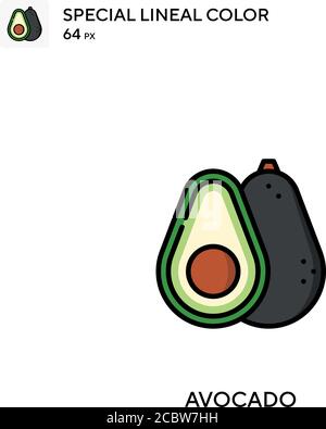 Avocado spezielles lineales Farbvektorsymbol. Avocado-Symbole für Ihr Geschäftsprojekt Stock Vektor