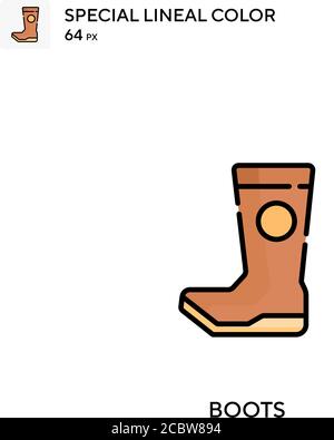 Stiefel spezielles lineales Farbvektorsymbol. Startet Symbole für Ihr Geschäftsprojekt Stock Vektor