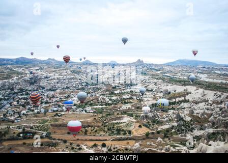 Heißluftballons in Kappadokien Stockfoto