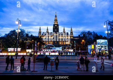 Wiener Rathaus Stockfoto