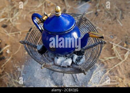 Niger. Teezeremonie, Tuareg Völker. Stockfoto