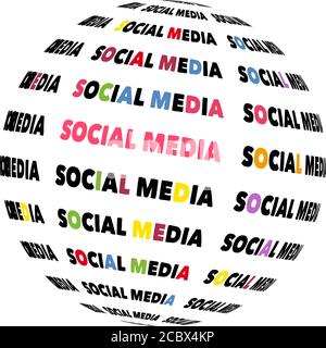 Social Media Zeichen Vektor Illustration, grungy Stil Symbol Stock Vektor