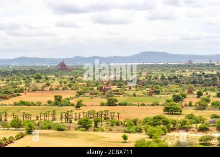 Tempelruinen in Bagan Stockfoto