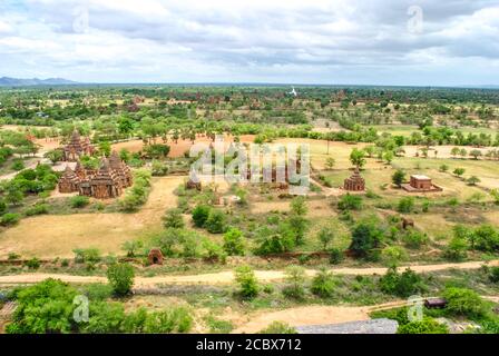 Tempelruinen in Bagan Stockfoto