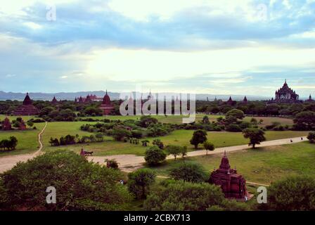 Tempelruinen in Bagan Stockfoto