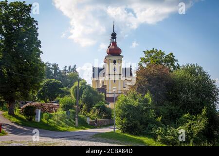 Kirche unserer Lieben Frau vom Guten Rat, Dobra Voda, Tschechische Republik Stockfoto