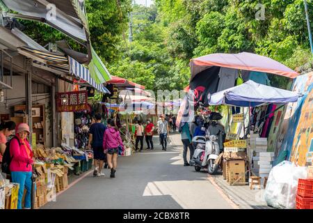 Dakeng malerische Wander- und Radwege Gegend. Beitun, Taichung, Taiwan. Stockfoto