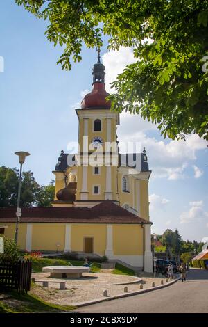 Kirche unserer Lieben Frau vom Guten Rat, Dobra Voda, Tschechische Republik Stockfoto