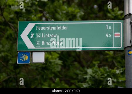 Ein Pilgerweg auf Rügen Stockfoto