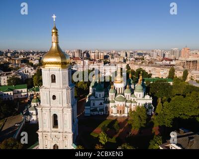 Sophienkathedrale in Kiew, Ukraine. Luftaufnahme Stockfoto