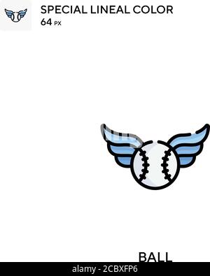 Ball Special Lineal Farbe Vektor-Symbol. Ball-Symbole für Ihr Geschäftsprojekt Stock Vektor