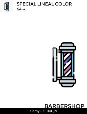 Barbershop spezielles lineales Farbvektorsymbol. Barbershop-Icons für Ihr Business-Projekt Stock Vektor