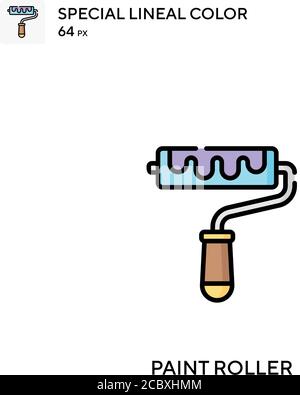 Farbrolle spezielles lineales Farbvektorsymbol. Paint Roller Icons für Ihr Geschäftsprojekt Stock Vektor