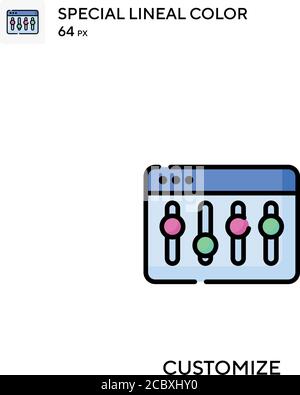 Spezielles lineales Farbvektorsymbol anpassen. Passen Sie Symbole für Ihr Geschäftsprojekt an Stock Vektor