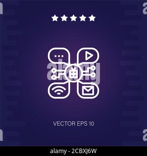 Kanal Vektor Symbol Moderne Illustration Stock Vektor