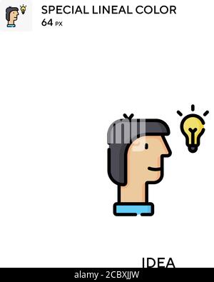 Idea spezielles lineales Farbvektorsymbol. Ideensymbole für Ihr Geschäftsprojekt Stock Vektor
