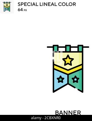 Banner spezielles lineales Farbvektorsymbol. Banner-Symbole für Ihr Geschäftsprojekt Stock Vektor