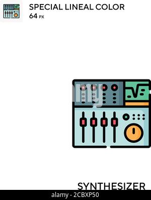 Synthesizer Special Lineal Farbe Vektor-Symbol. Synthesizer-Icons für Ihr Business-Projekt Stock Vektor