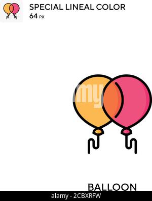 Ballon spezielles lineales Farbvektorsymbol. Sprechblasensymbole für Ihr Geschäftsprojekt Stock Vektor