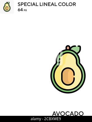 Avocado spezielles lineales Farbvektorsymbol. Avocado-Symbole für Ihr Geschäftsprojekt Stock Vektor