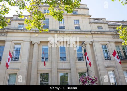 Kanadische High Commission, Canada House, Trafalgar Square, City of Westminster, Greater London, England, Vereinigtes Königreich Stockfoto