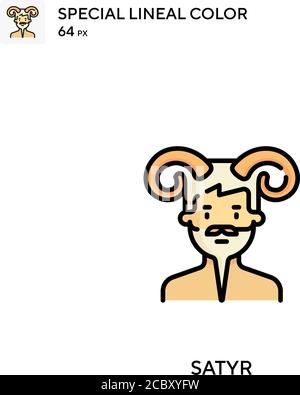 Satyr Special Lineal Farbe Vektor-Symbol. Satyr Icons für Ihr Business-Projekt Stock Vektor