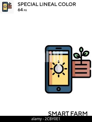 Smart Farm spezielles lineales Farbvektorsymbol. Smart Farm-Symbole für Ihr Geschäftsprojekt Stock Vektor