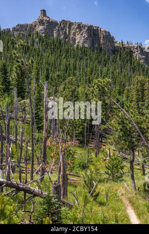 Blick auf dem Weg zum Black Elk Peak, dem höchsten Punkt in South Dakota Stockfoto