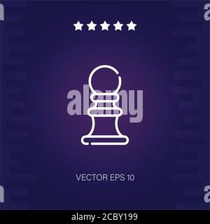 Pawn Vektor-Symbol moderne Illustration Stock Vektor