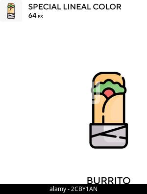 Burrito Spezielle lineare Farbe Vektor-Symbol. Burrito Icons für Ihr Business-Projekt Stock Vektor